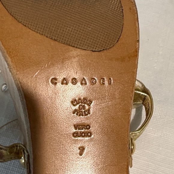 Casadei Transparent and Gold Mules - Picture 4 of 6